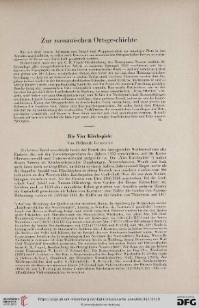 Zur nassauischen Ortsgeschichte