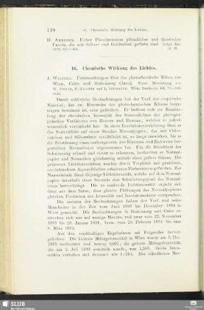 16. Chemische Wirkung des Lichtes