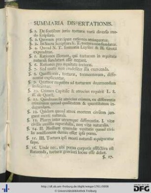 Summaria Dissertationis.