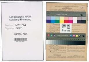 Entnazifizierung Karl Scholz , geb. 16.06.1882 (Schlosser)