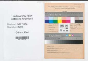 Entnazifizierung Karl Grimm , geb. 16.04.1915 (Waffenwachtmeister)