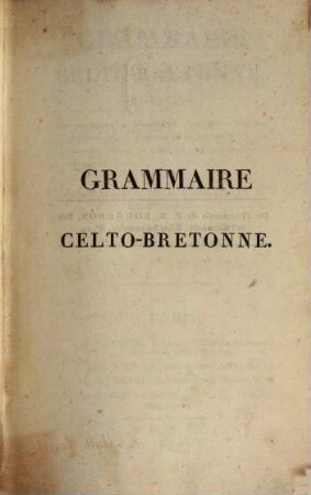 Grammaire Celto-Bretonne