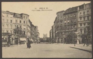 Ansichtskarte Heinrichplatz, Mariannenstraße und St.-Thomas-Kirche