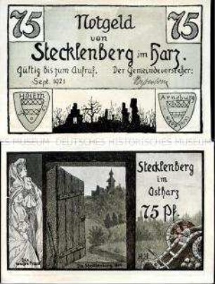 Stecklenberg 75 Pfennig