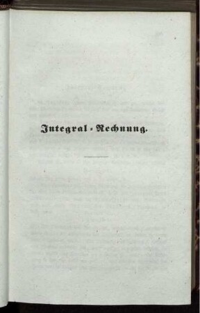 Integral-Rechnung.