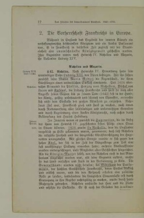 2. Die Vorherrschaft Frankreichs in Europa