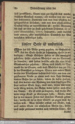 Unsere Seele ist unsterblich