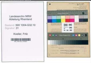 Entnazifizierung Fritz Koeller , geb. 31.12.1888 (Bezirksleiter)