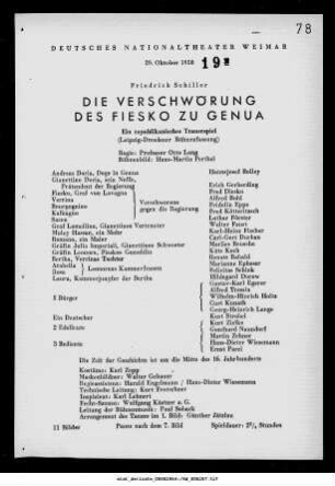 Die Verschwörung des Fiesko zu Genua