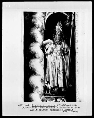 Figur des heiligen Antonius Eremit vom Herz-Jesu-Altar der Metzger