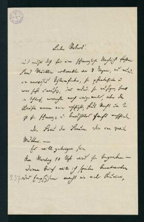 Brief vom 23. Juni 1877