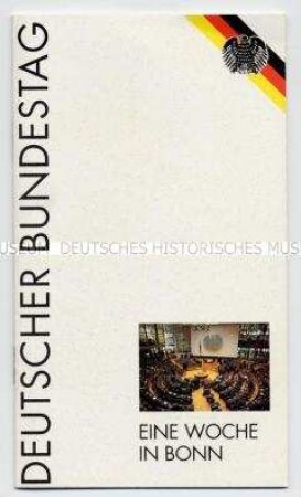 Werbe- und Informationsprospekt über die Arbeit des Deutschen Bundestages