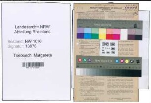Entnazifizierung Margarete Toebosch , geb. 01.12.1911 (Angestellte)