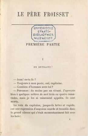 Le père Froisset : Moeurs modernes