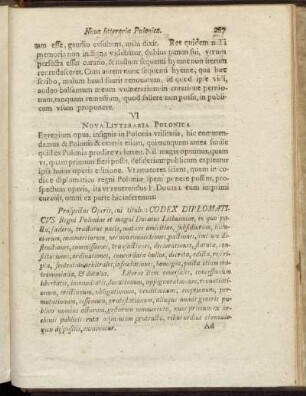 VI. Nova litteraria Polonica.