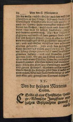 XX. Von der heiligen Merterin Cecilia.