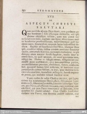 XVII De Aspectu Christi Salutari