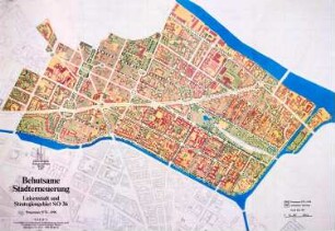 Plakat: "Behutsame Stadterneuerung Lusisenstadt und Strategiengebiet SO 36"