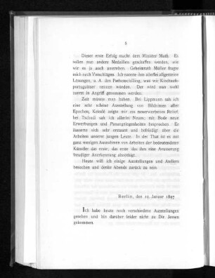 Berlin, den 19. Januar 1897