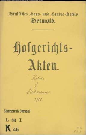 Kehde, Henrich zu Brüntrup gegen Hermann Henrich Diekmann - Verpfändeter Kamp