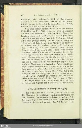 XVII. Die allmähliche beiderseitige Entsagung