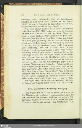 XVII. Die allmähliche beiderseitige Entsagung