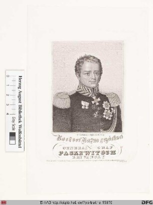 Bildnis Iwan Fjodorowitsch Paskjewitsch (1828 Graf Eriwanskij, 1831 Fürst Warschawskij)