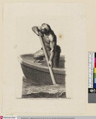 [Studien aus den Alexanderschlachten, Homme dans une barque - Six études tirées des batailles d'Alexandre]