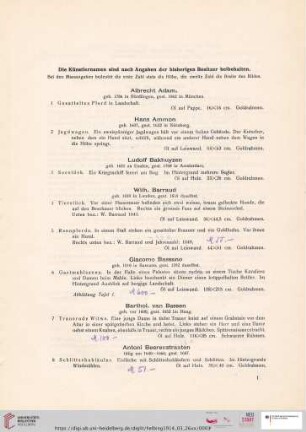 [Albrecht Adam - Willem van de Velde d. J.] (Nr. 1-271)