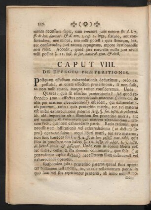 Caput VIII. De Effectu Praeteritionis.