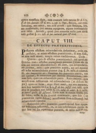 Caput VIII. De Effectu Praeteritionis.