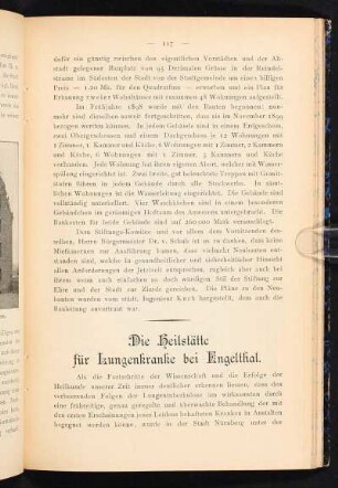 Die Heilstätte für Lungenkranke bei Engelthal.