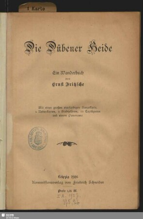 Die Dübener Heide : ein Wanderbuch