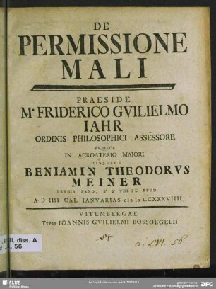 De Permissione Mali