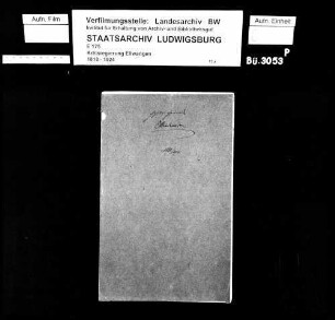 Schuldenwesen der Gesamt- und der Teilgemeinde Ettenhausen