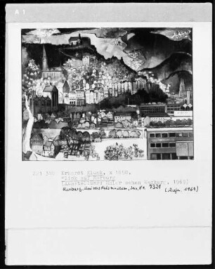 Ansicht der Stadt Marburg