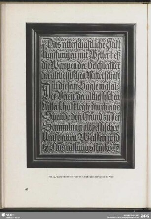 Geätzte Solnhofer Platte im Hessischen Landesmuseum zu Kassel