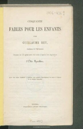 Cinquante fables pour les enfants