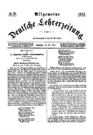 Protokolle der 14. allgemeine deutschen Lehrerversammlung