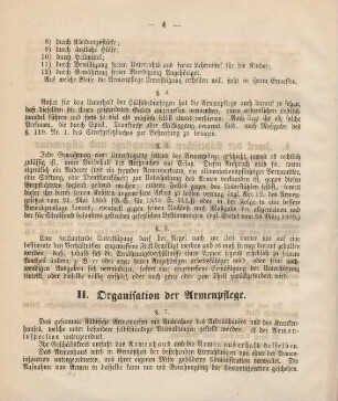 II. Organisation der Armenpflege