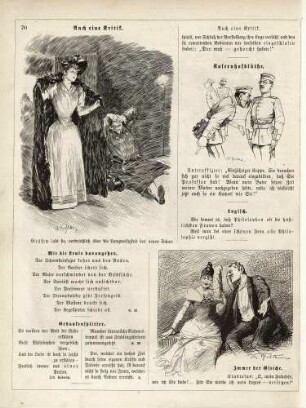 "Auch eine Kritik" "Kasernhofblüthe" "Immer der Gleiche"