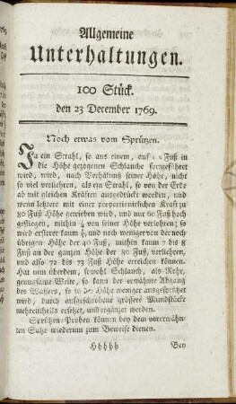 100 Stück. d. 23. December 1769.