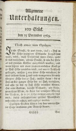 100 Stück. d. 23. December 1769.