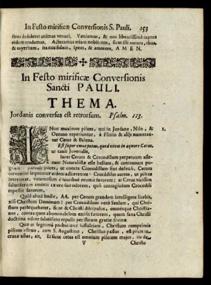 In Festo miriscae Conversionis Sancti Pauli.