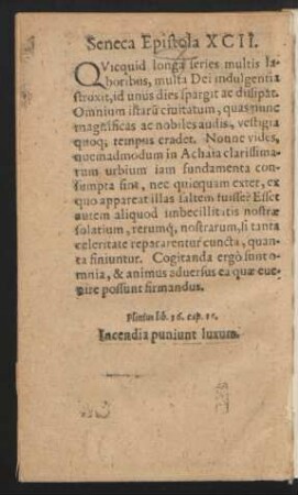 Seneca Epistola XCII.