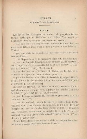 Livre VI. Des droits des étrangers