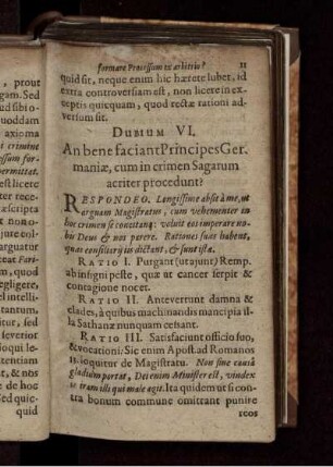 Dubium VI. An bene faciant Principes Germaniae, cum in crimen Sagarum acriter procedunt?