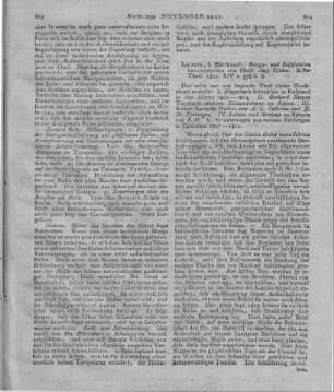 Fischer, C. A.: Kriegs- und Reisefahrten. T. 1. Leipzig: Hartknoch 1821