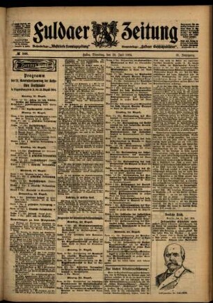 Zweite Ausgabe vom Dienstag, den 26. Juli 1904.
