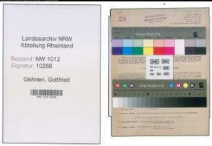 Entnazifizierung Gottfried Gehnen , geb. 24.02.1885 (Oberassistent)